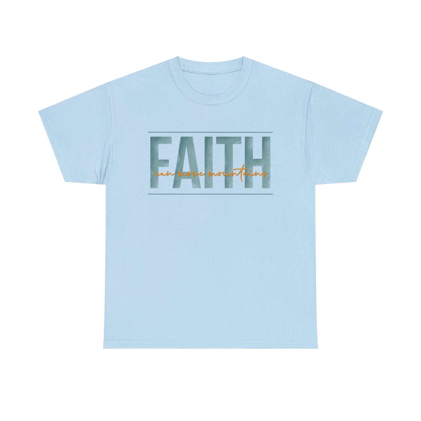 Faith Can Move Mountains Unisex Heavy Cotton Tee