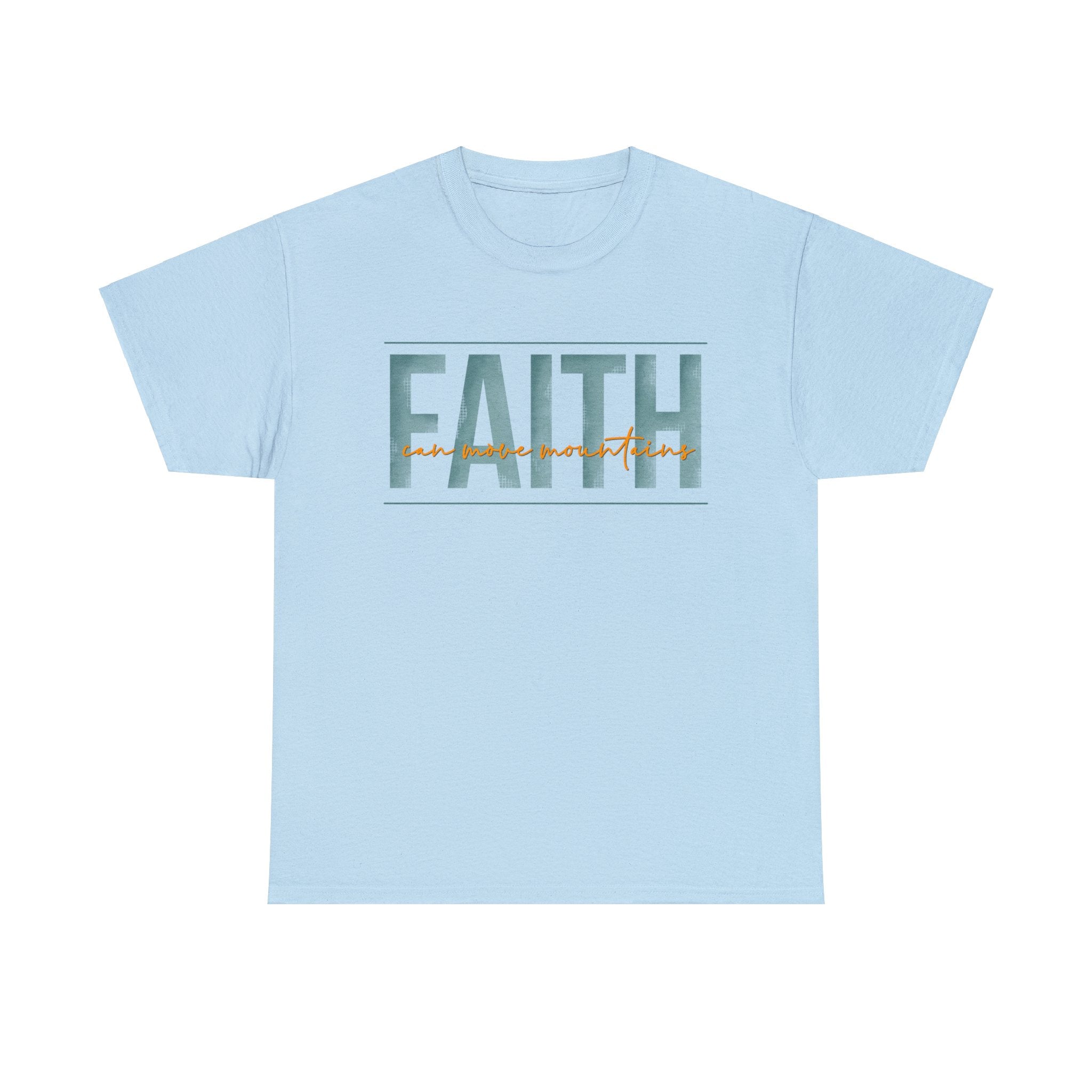 Faith Can Move Mountains Unisex Heavy Cotton Tee
