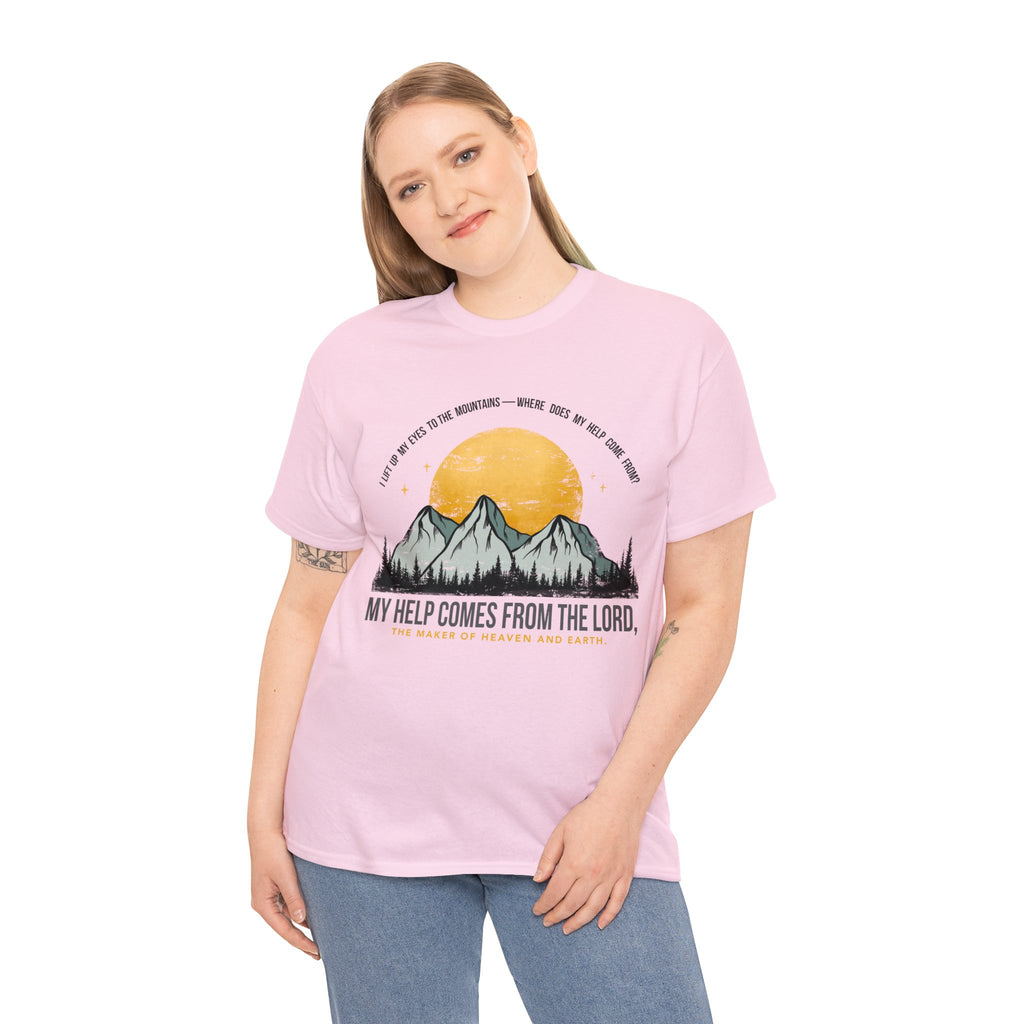 My Help Comes From The Lord Unisex Heavy Cotton Tee