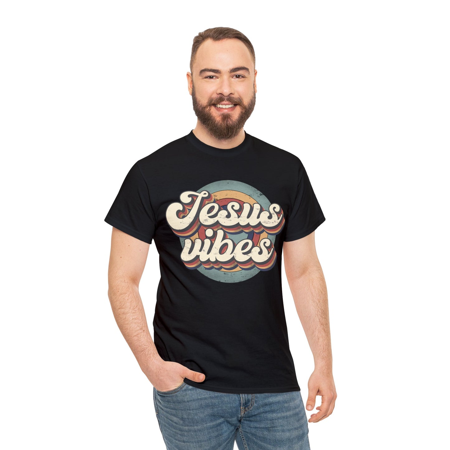 Jesus Vibes Front Only Unisex Heavy Cotton Tee