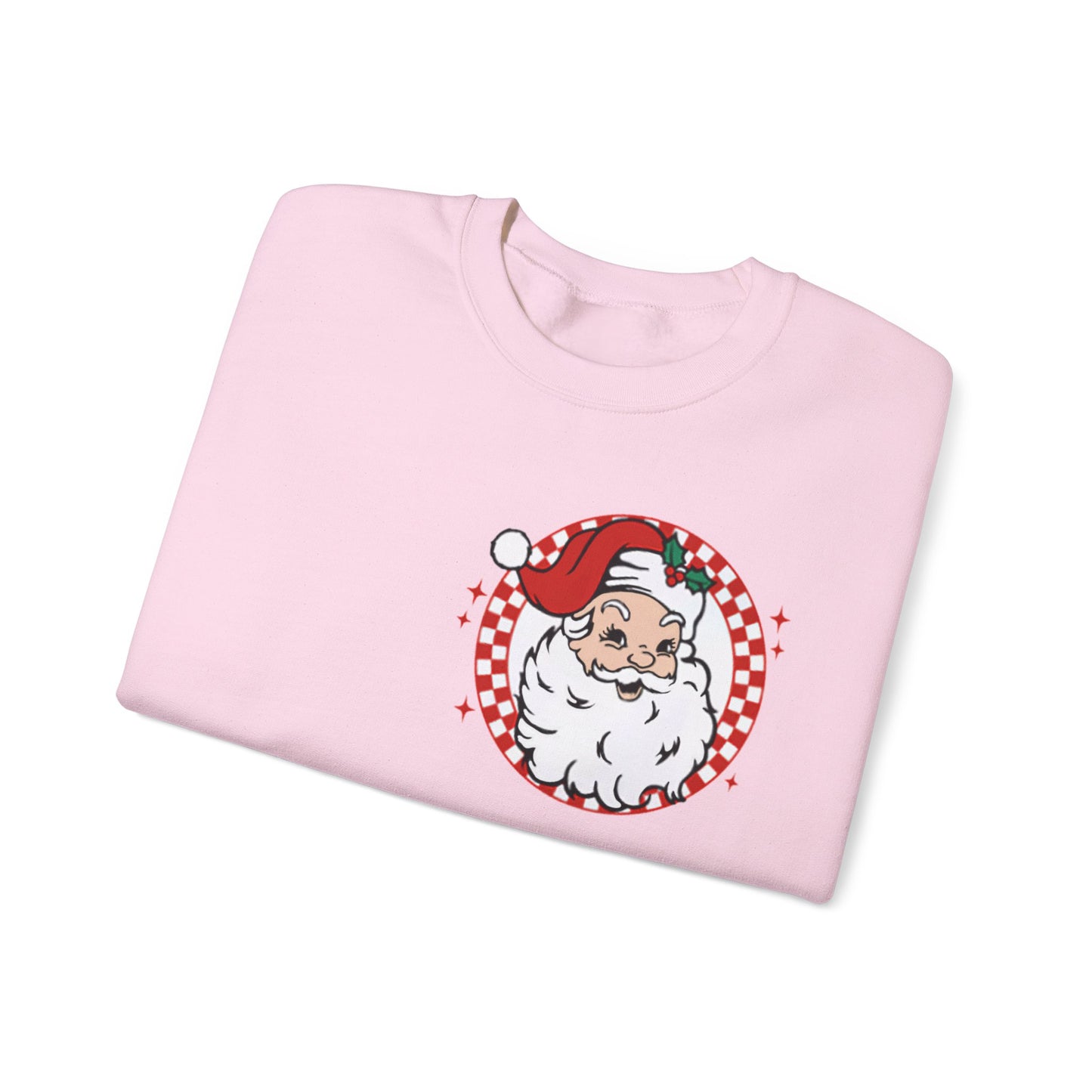 Checkered Santa Merry Christmas Sweatshirt