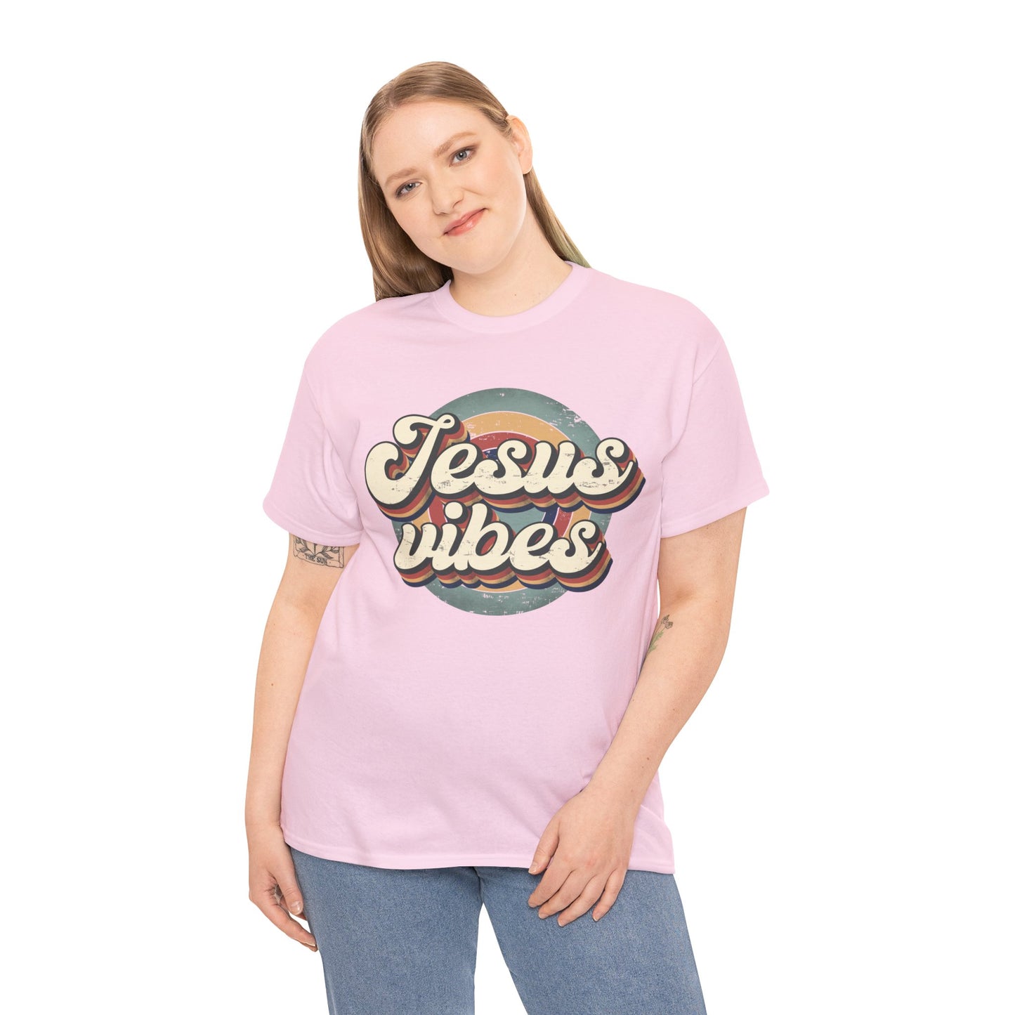 Jesus Vibes Front Only Unisex Heavy Cotton Tee