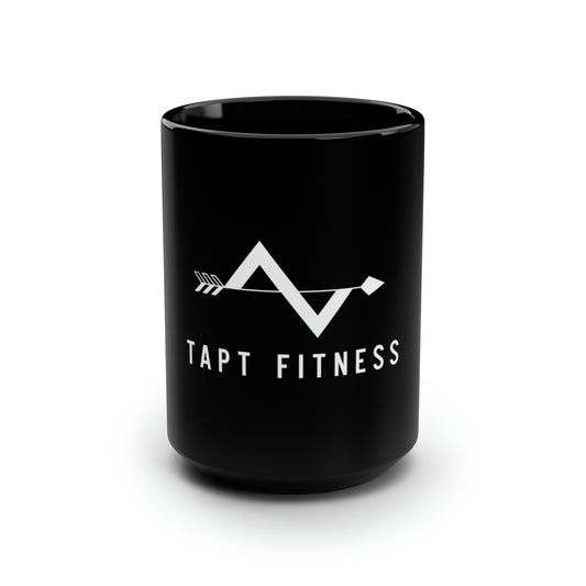 TAPT FIT Black Mug, 15oz