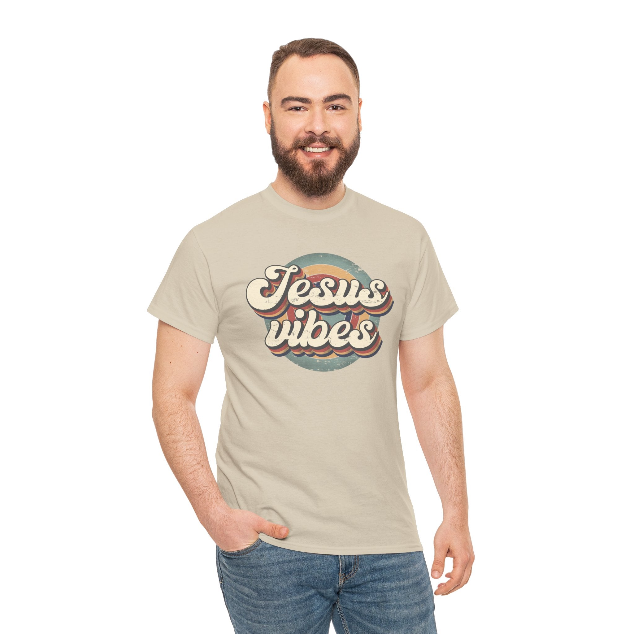 Jesus Vibes Front Only Unisex Heavy Cotton Tee