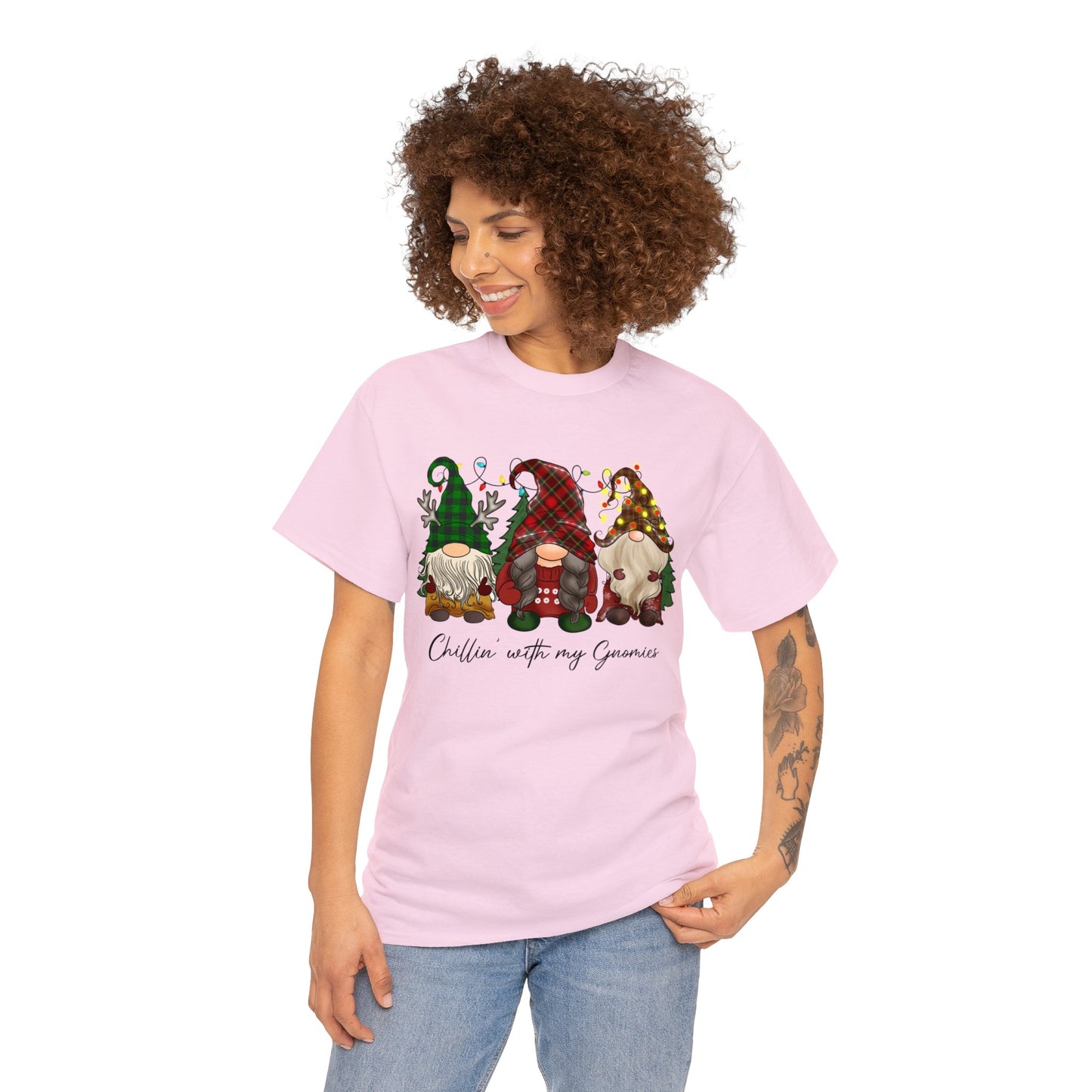 Chillin with my Gnomies Unisex Heavy Cotton Tee