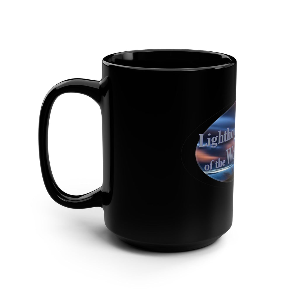 Lighthouse of the Word Black Mug, 15oz