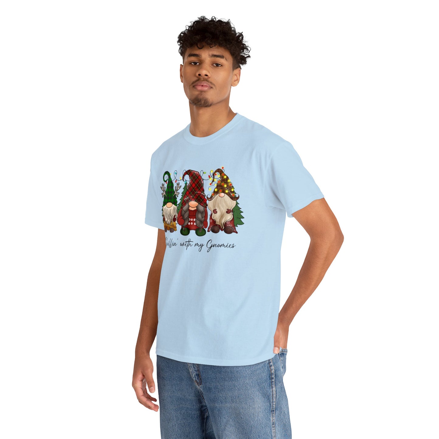 Chillin with my Gnomies Unisex Heavy Cotton Tee