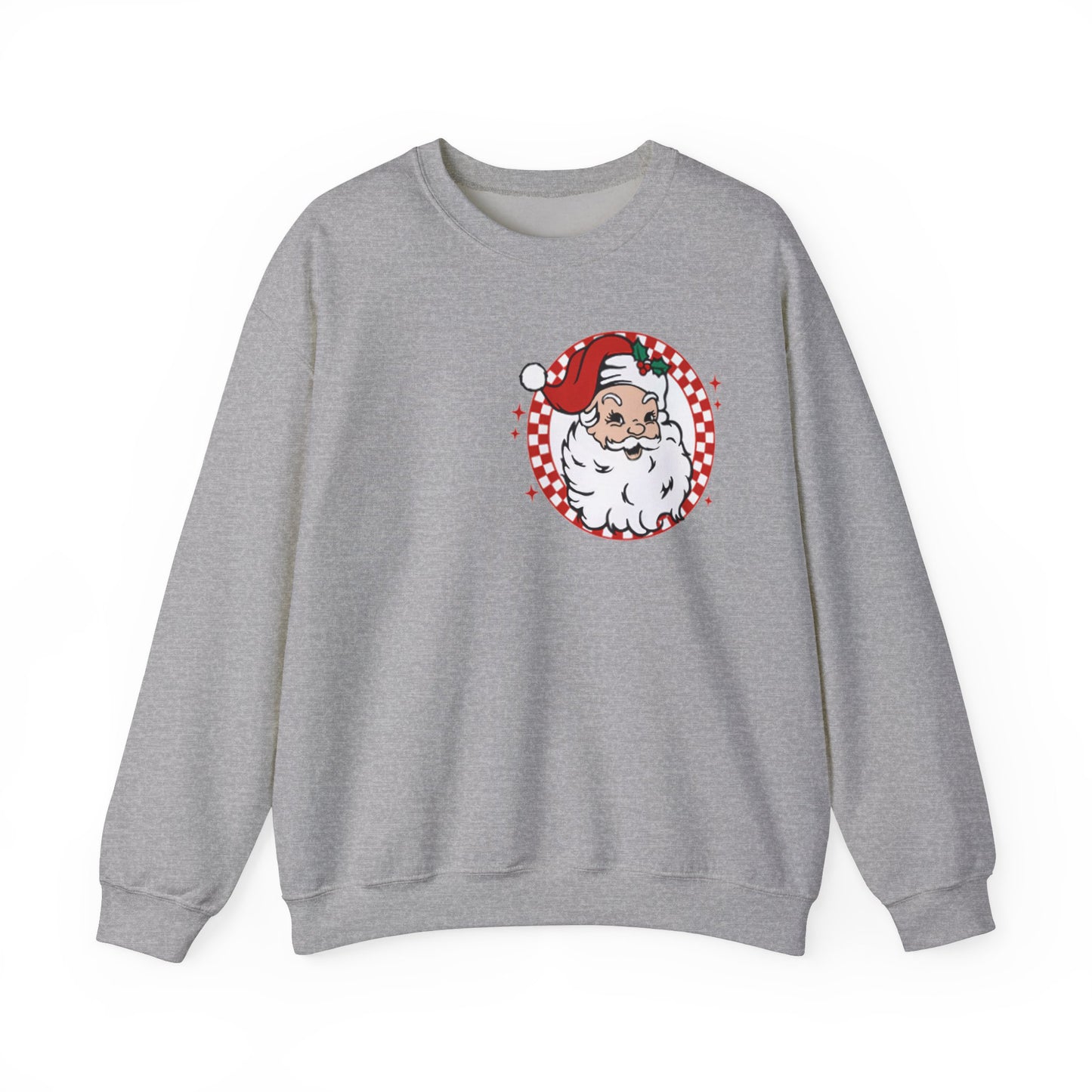 Checkered Santa Merry Christmas Sweatshirt