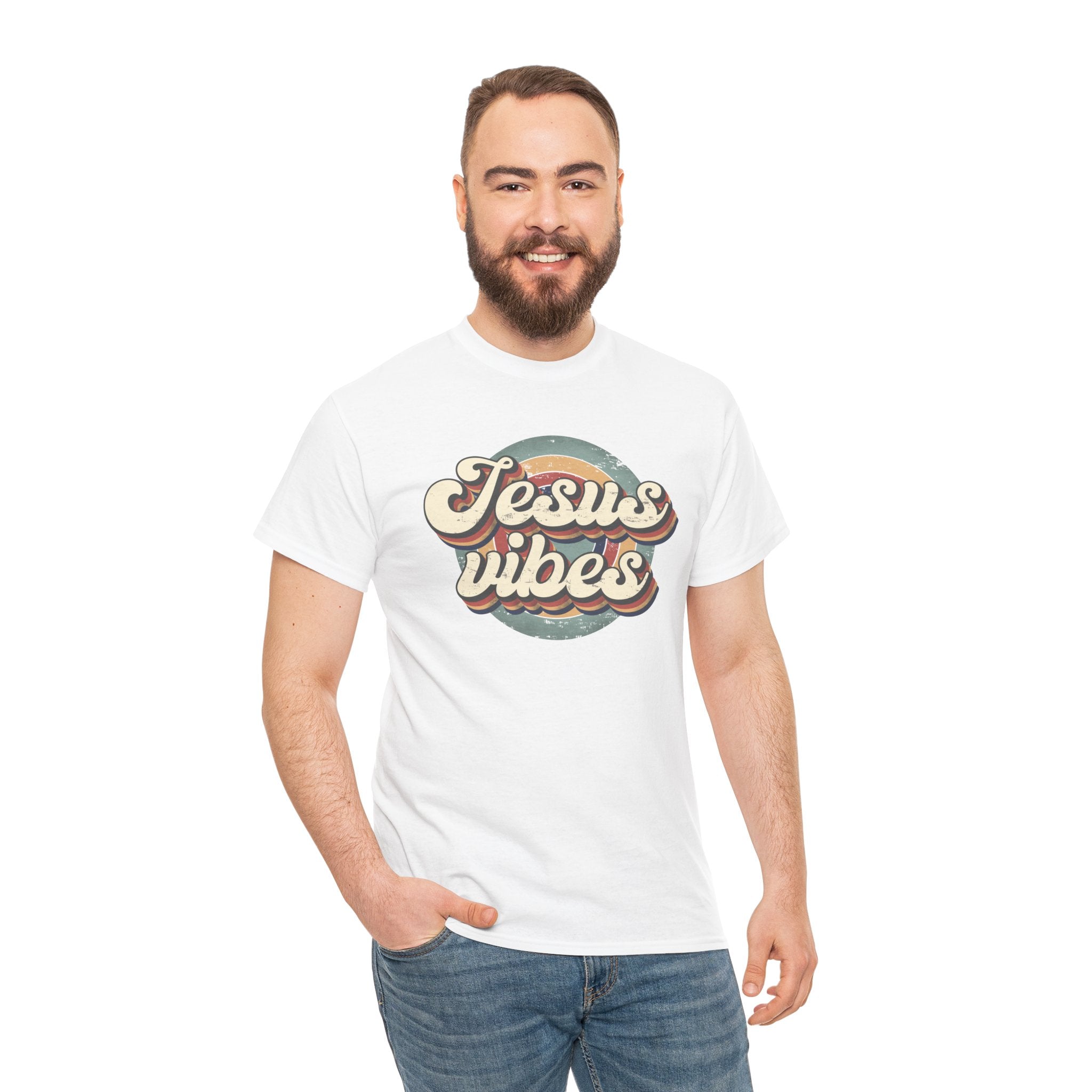 Jesus Vibes Front Only Unisex Heavy Cotton Tee