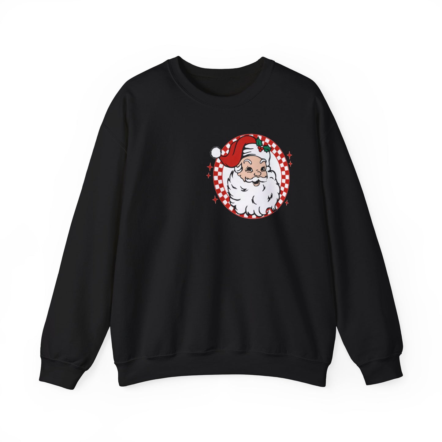 Checkered Santa Merry Christmas Sweatshirt