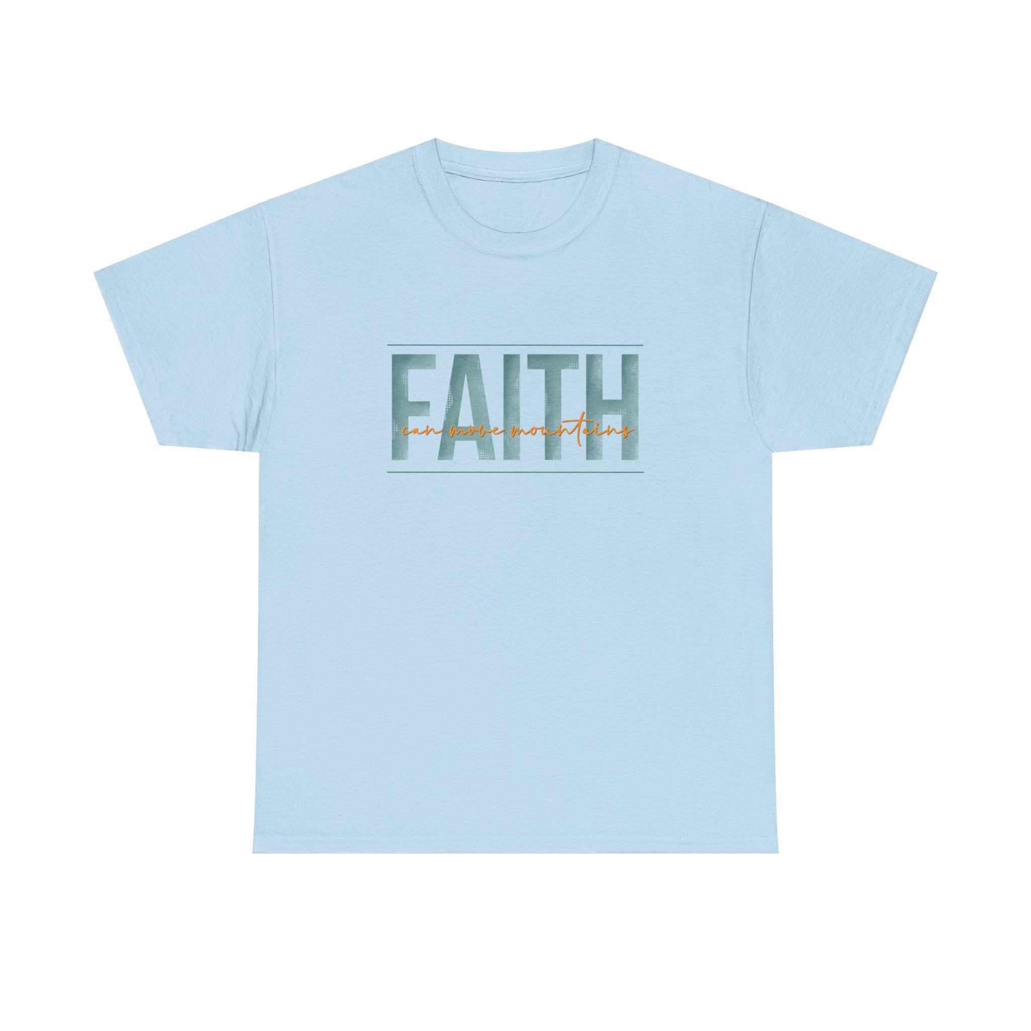 Faith Can Move Mountains Unisex Heavy Cotton Tee