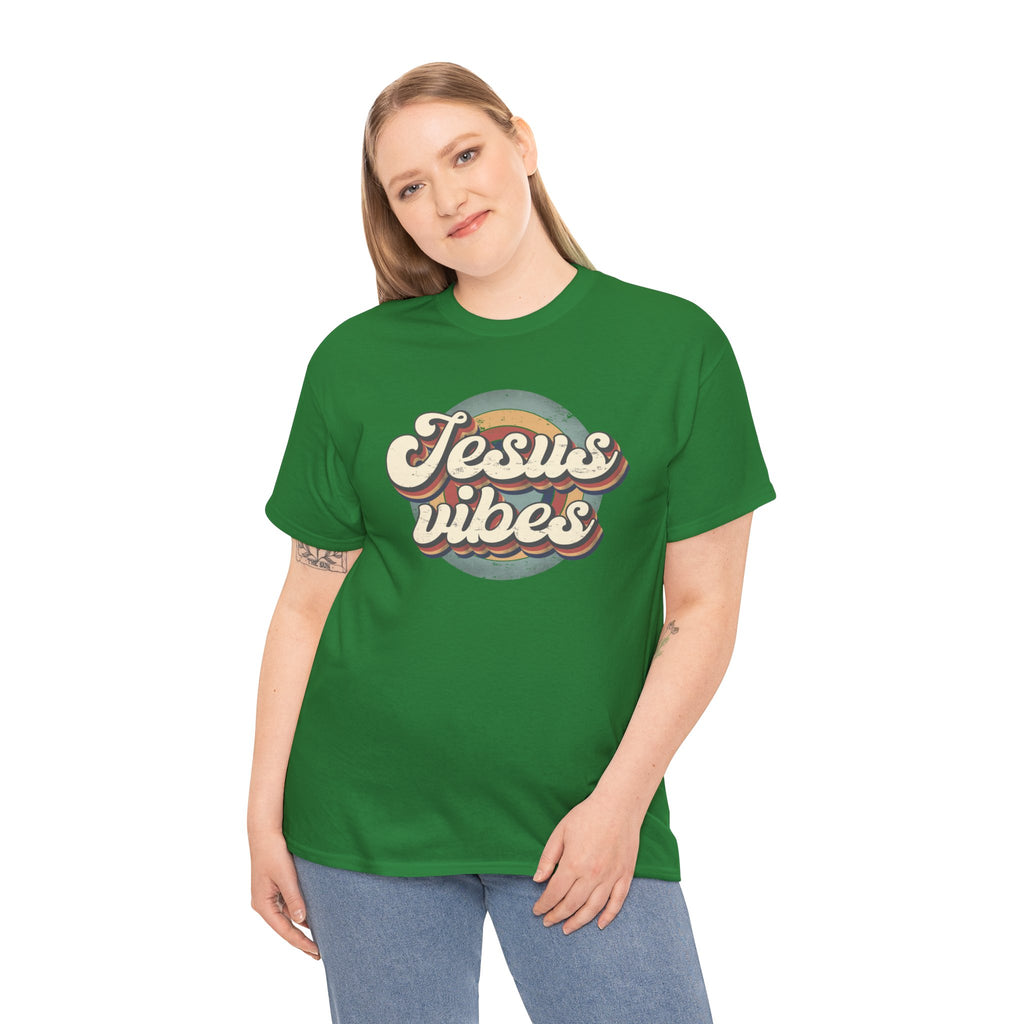 Jesus Vibes Front Only Unisex Heavy Cotton Tee