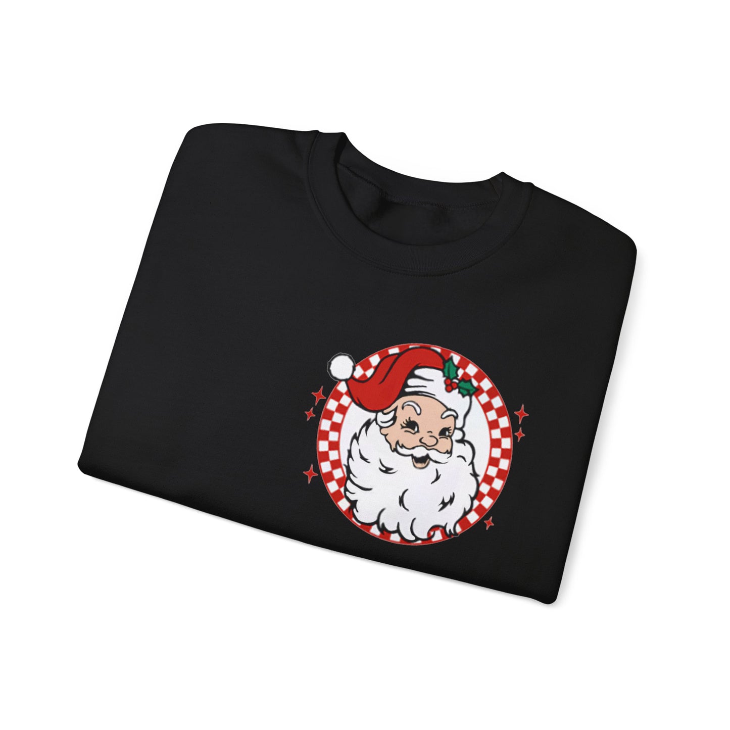 Checkered Santa Merry Christmas Sweatshirt