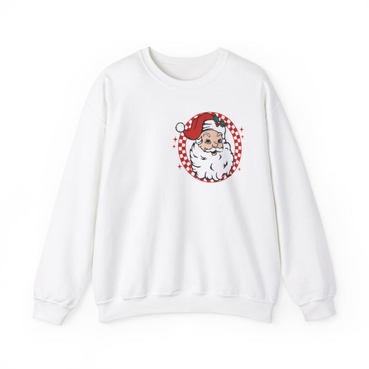 Checkered Santa Merry Christmas Sweatshirt