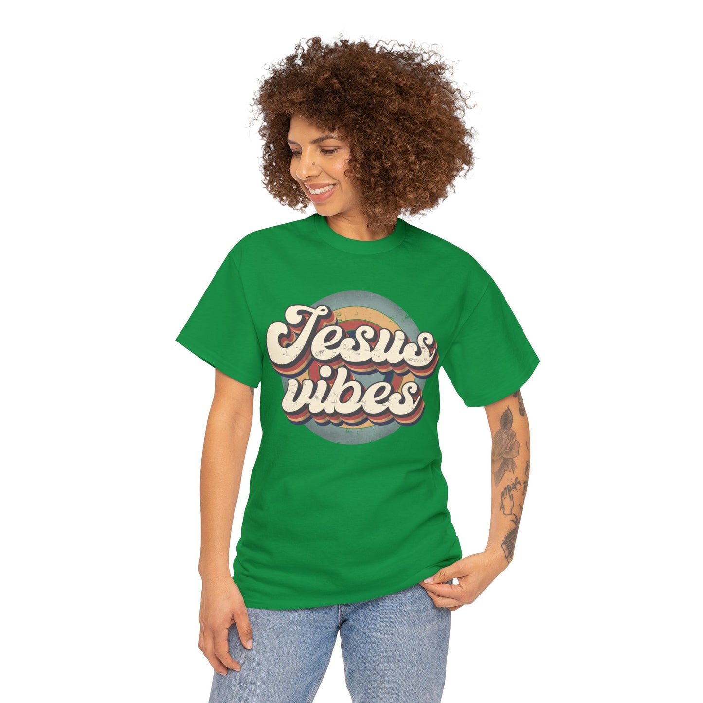 Jesus Vibes Front Only Unisex Heavy Cotton Tee