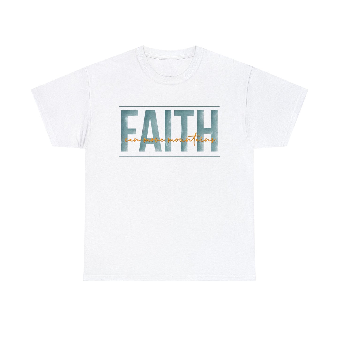 Faith Can Move Mountains Unisex Heavy Cotton Tee