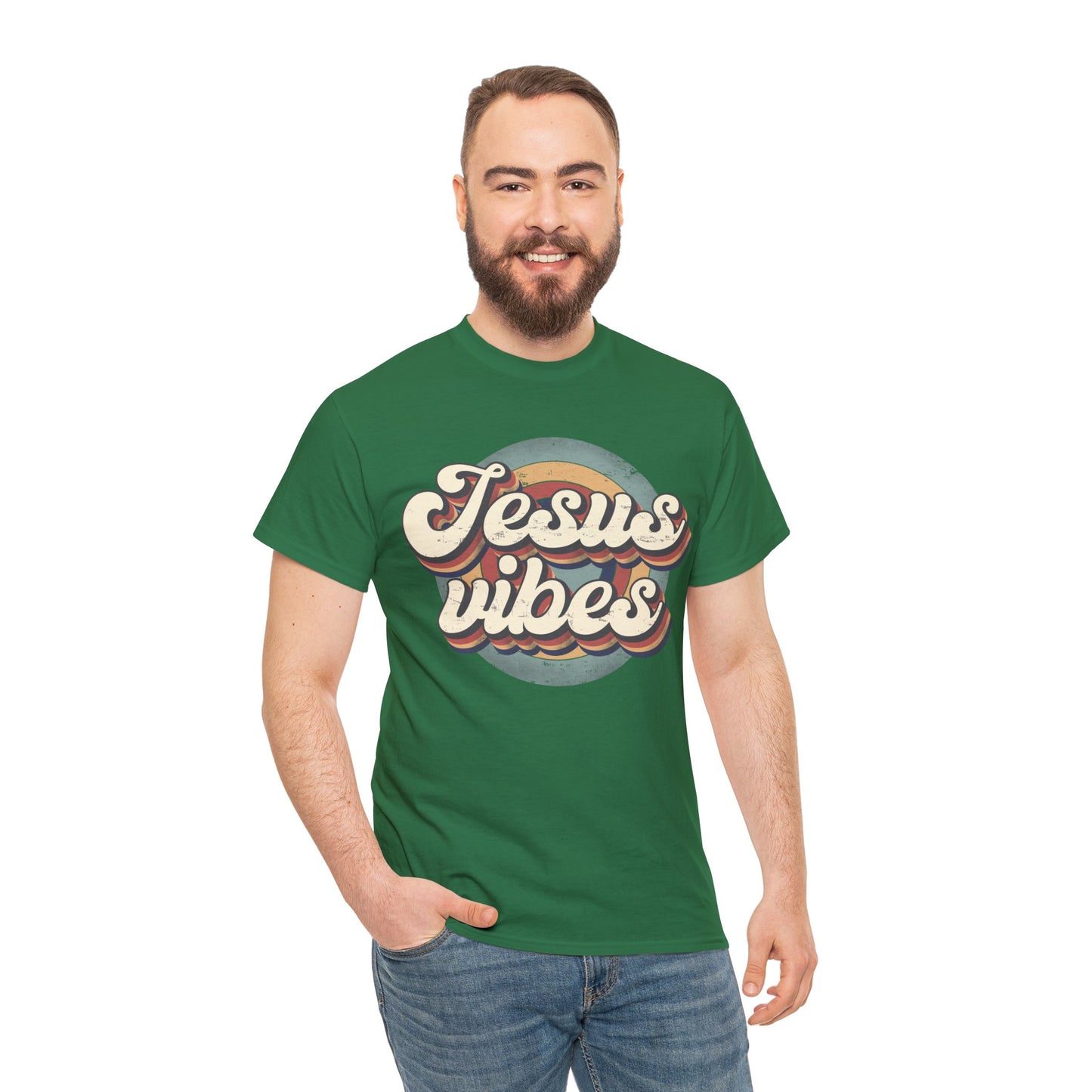 Jesus Vibes Front Only Unisex Heavy Cotton Tee