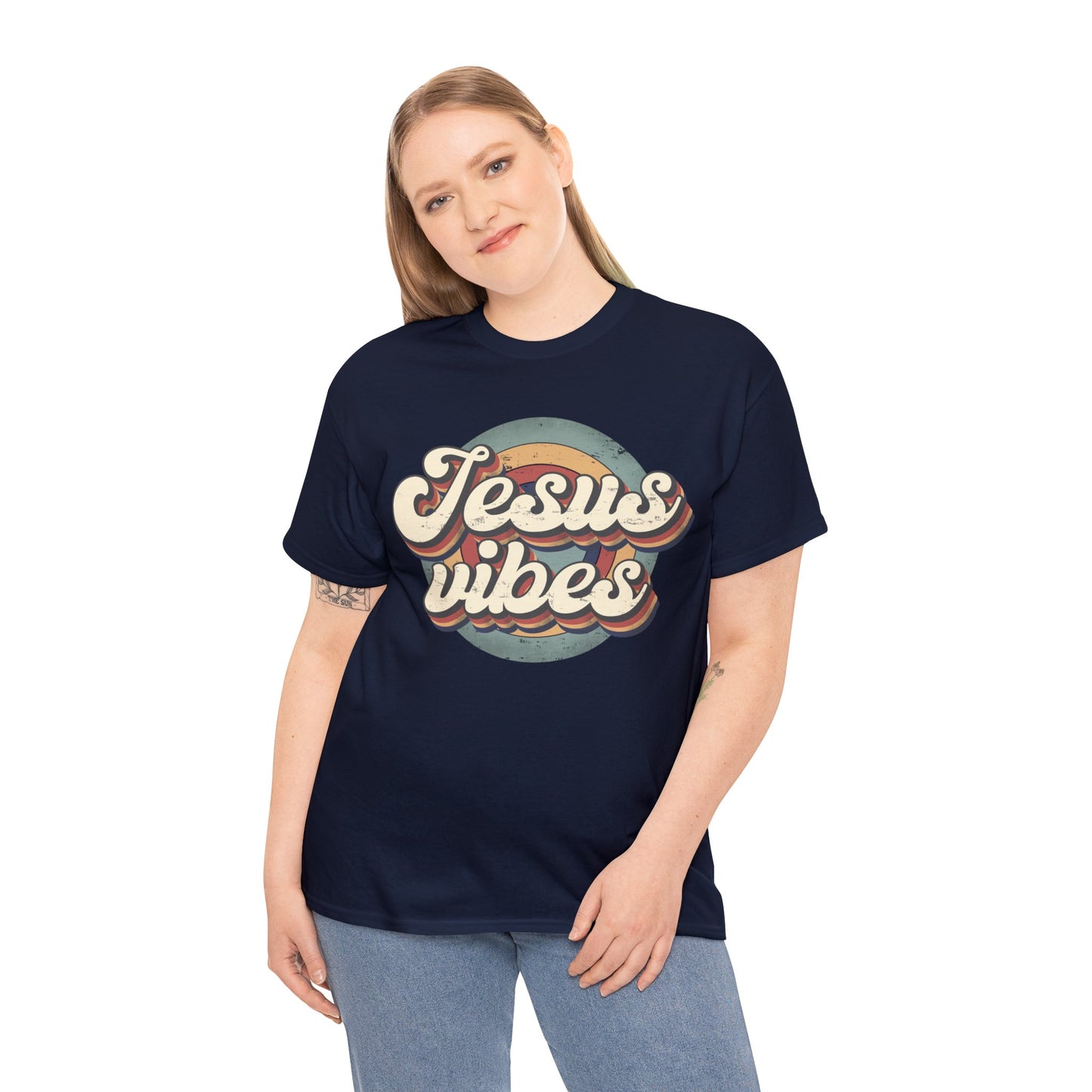 Jesus Vibes Front Only Unisex Heavy Cotton Tee