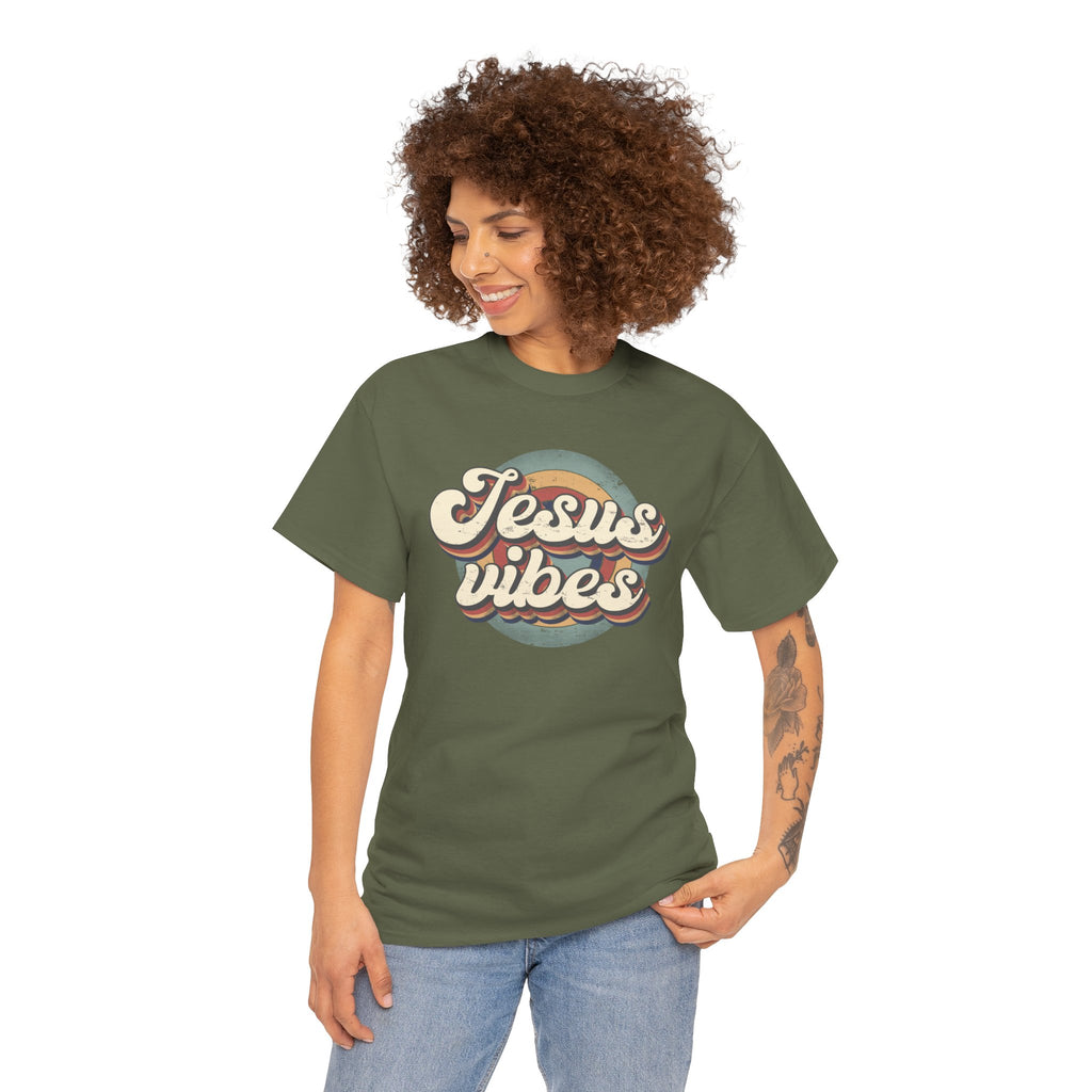 Jesus Vibes Front Only Unisex Heavy Cotton Tee