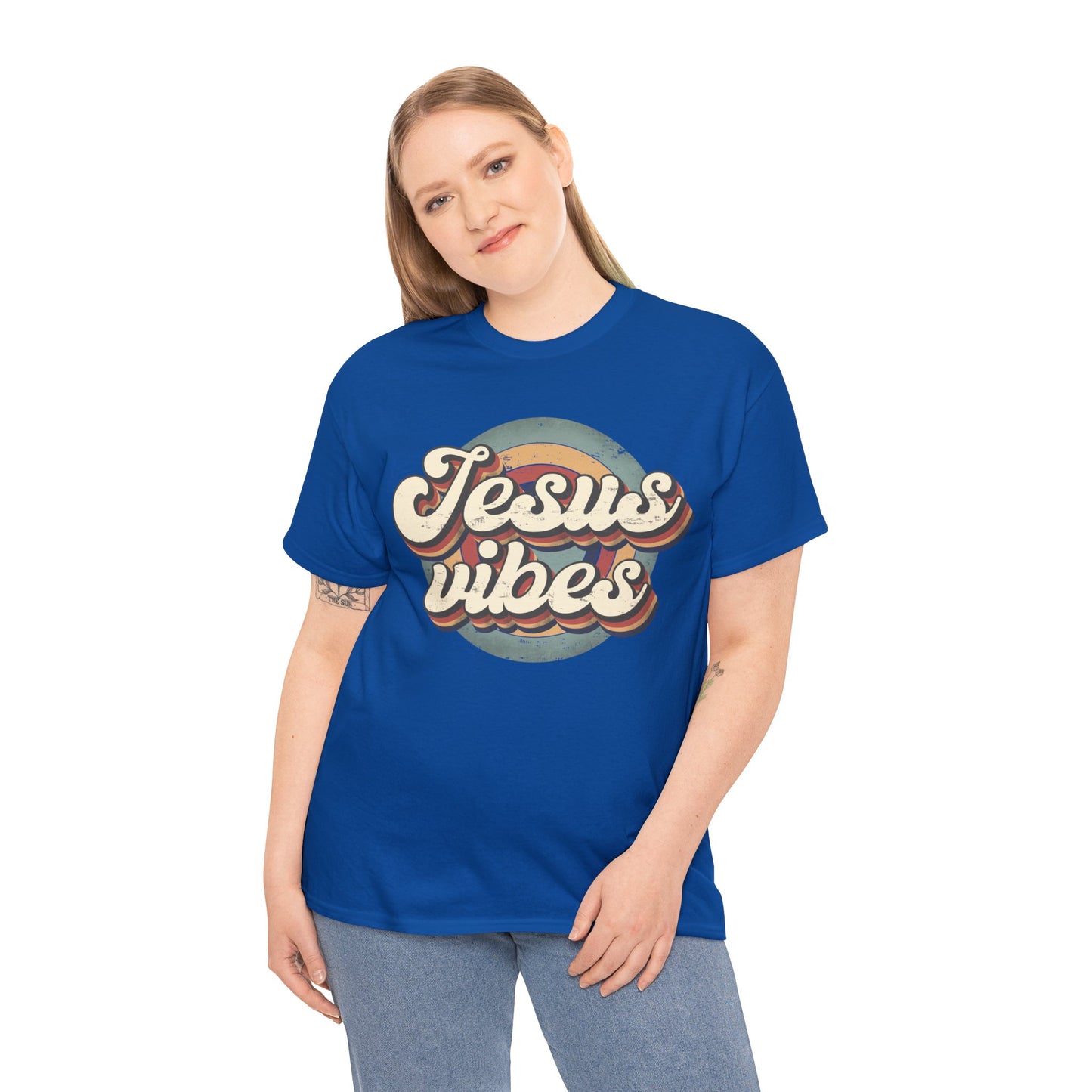 Jesus Vibes Front Only Unisex Heavy Cotton Tee