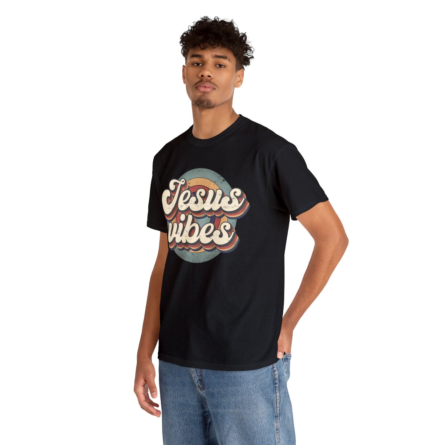 Jesus Vibes Front Only Unisex Heavy Cotton Tee