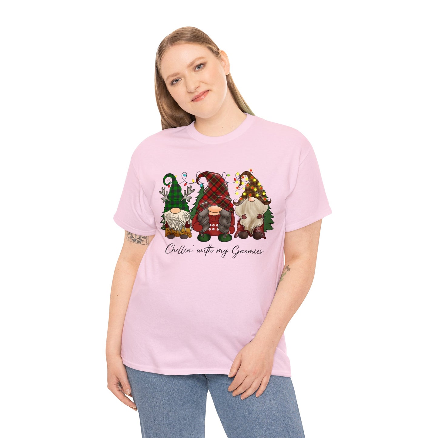 Chillin with my Gnomies Unisex Heavy Cotton Tee