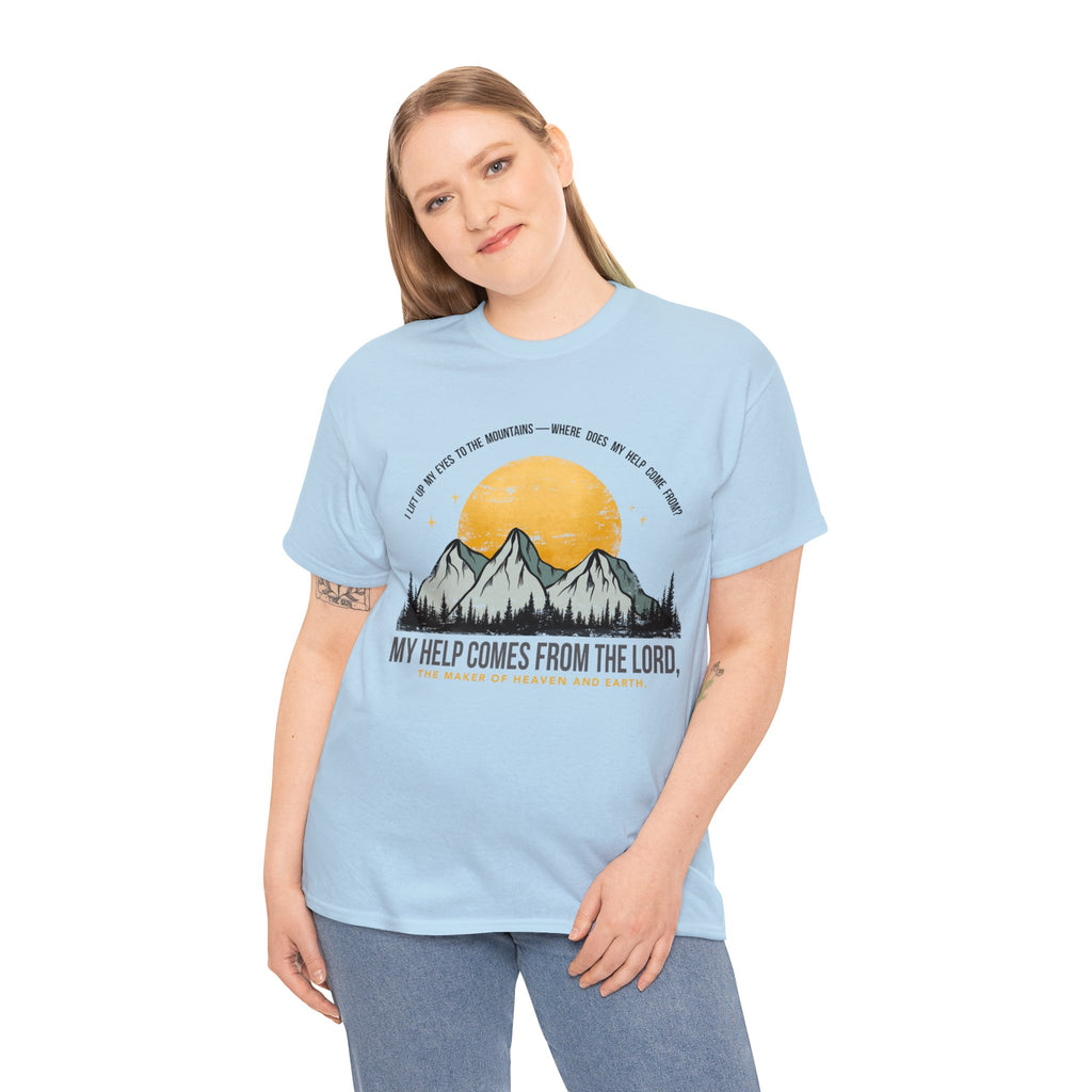 My Help Comes From The Lord Unisex Heavy Cotton Tee
