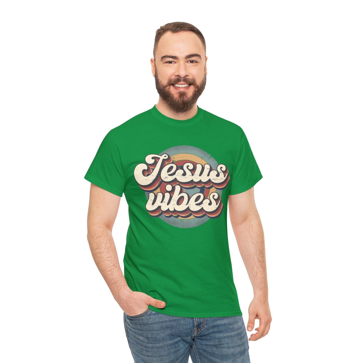 Jesus Vibes Front Only Unisex Heavy Cotton Tee