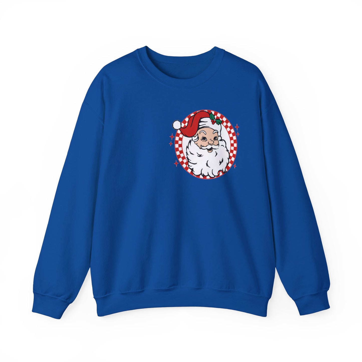 Checkered Santa Merry Christmas Sweatshirt