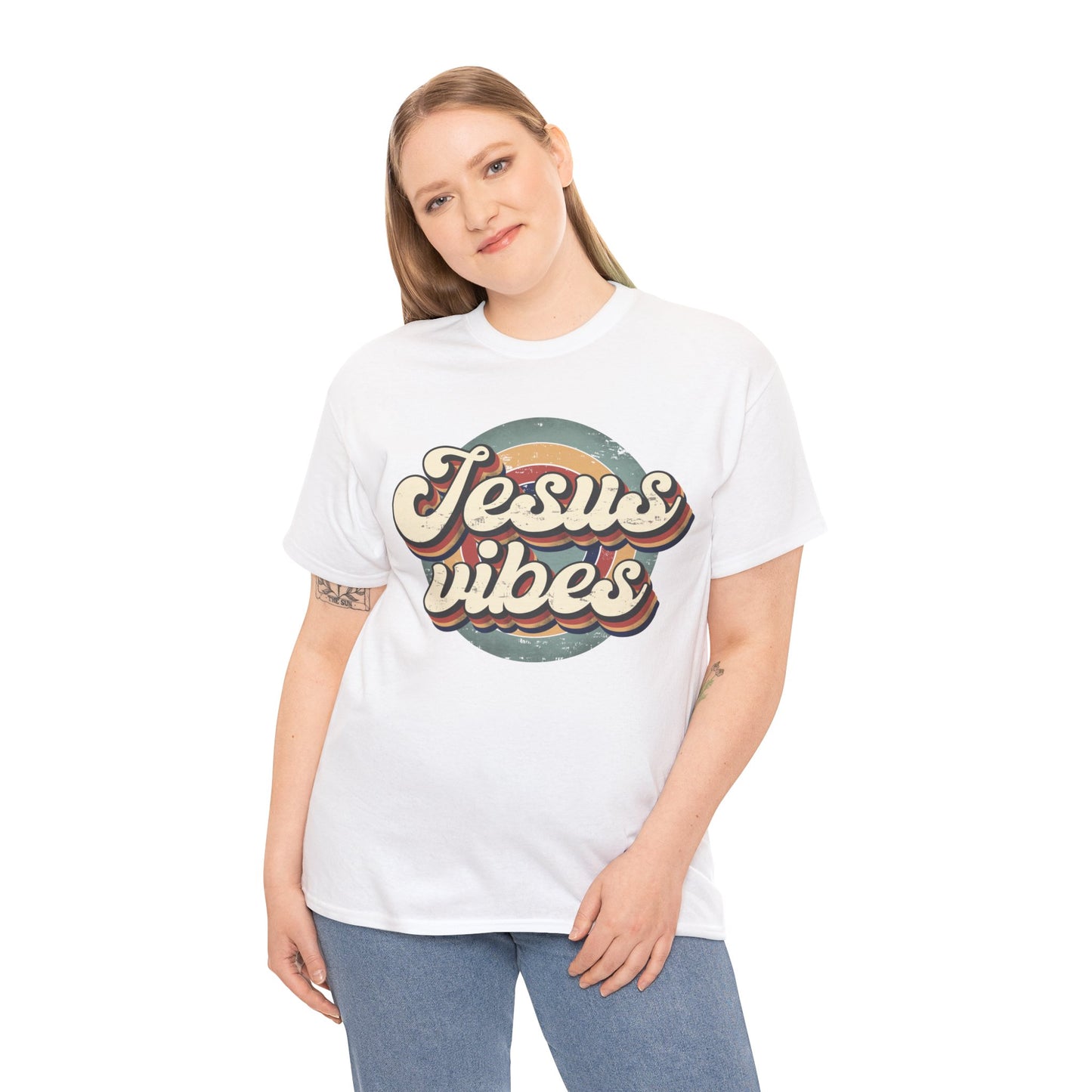 Jesus Vibes Front Only Unisex Heavy Cotton Tee