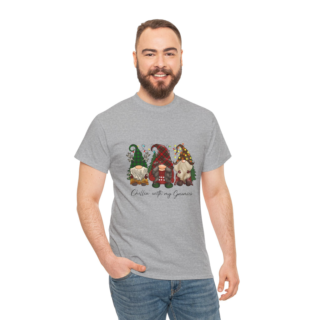 Chillin with my Gnomies Unisex Heavy Cotton Tee