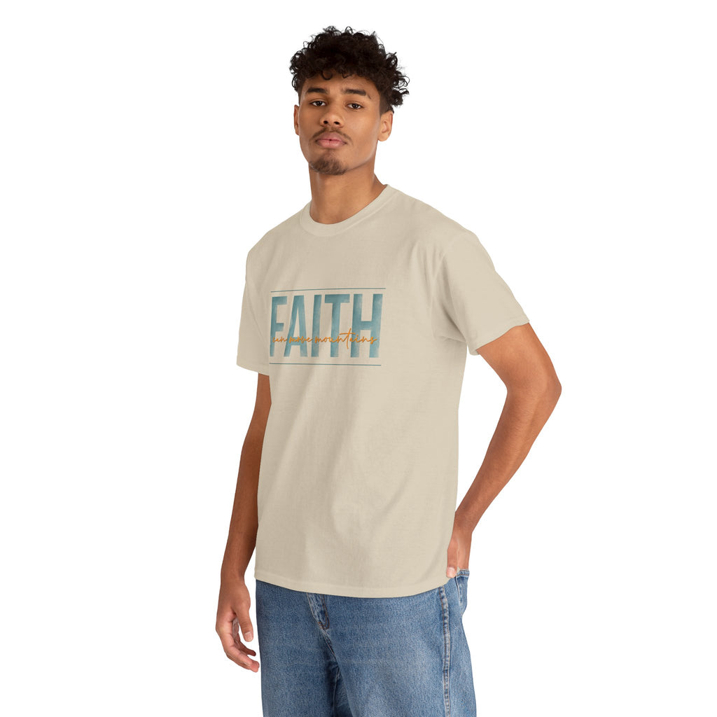 Faith Can Move Mountains Unisex Heavy Cotton Tee