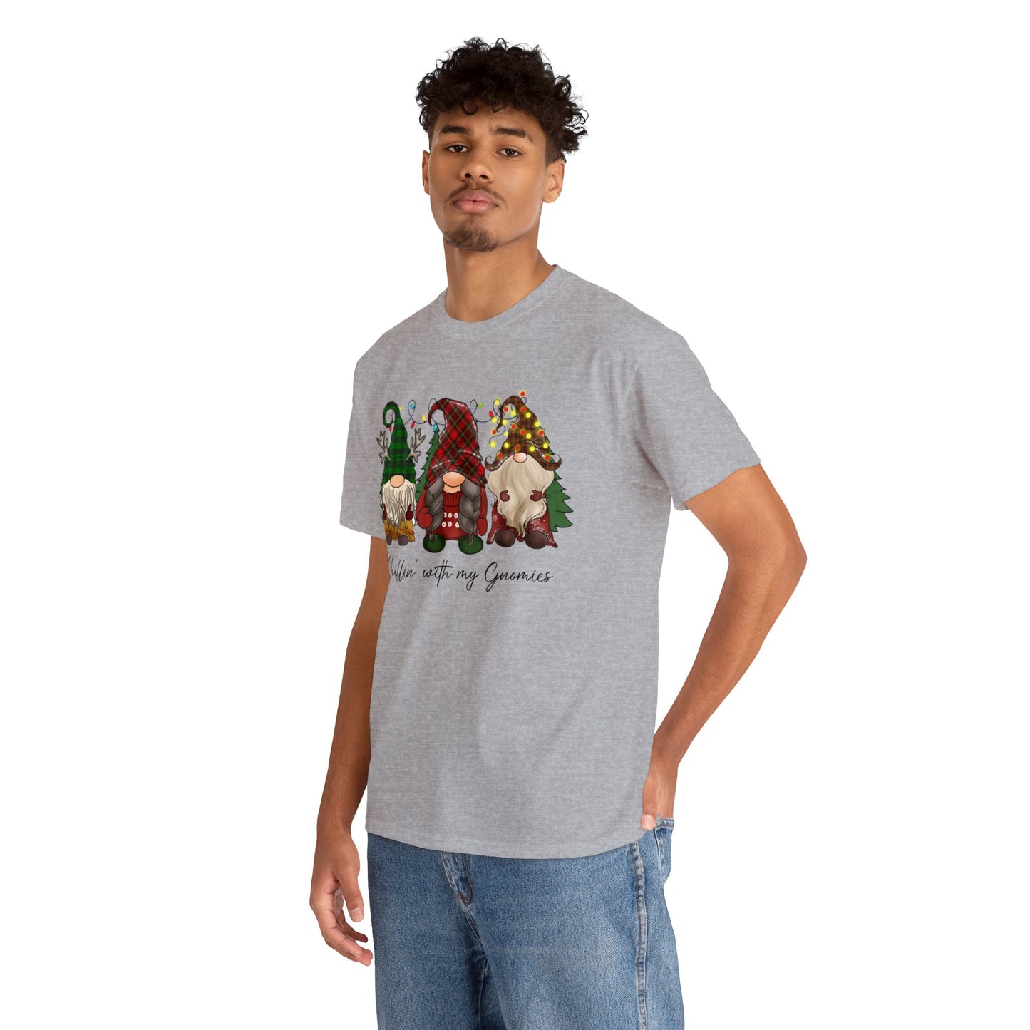 Chillin with my Gnomies Unisex Heavy Cotton Tee