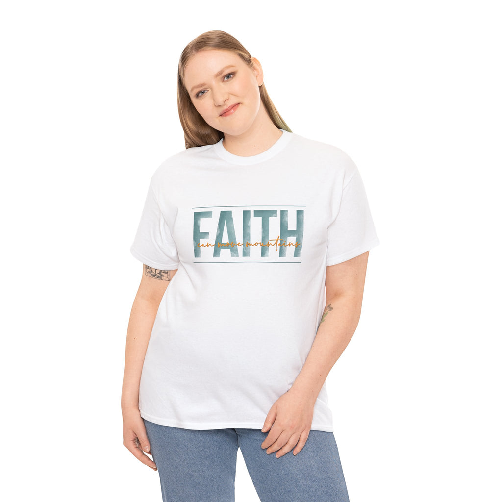 Faith Can Move Mountains Unisex Heavy Cotton Tee