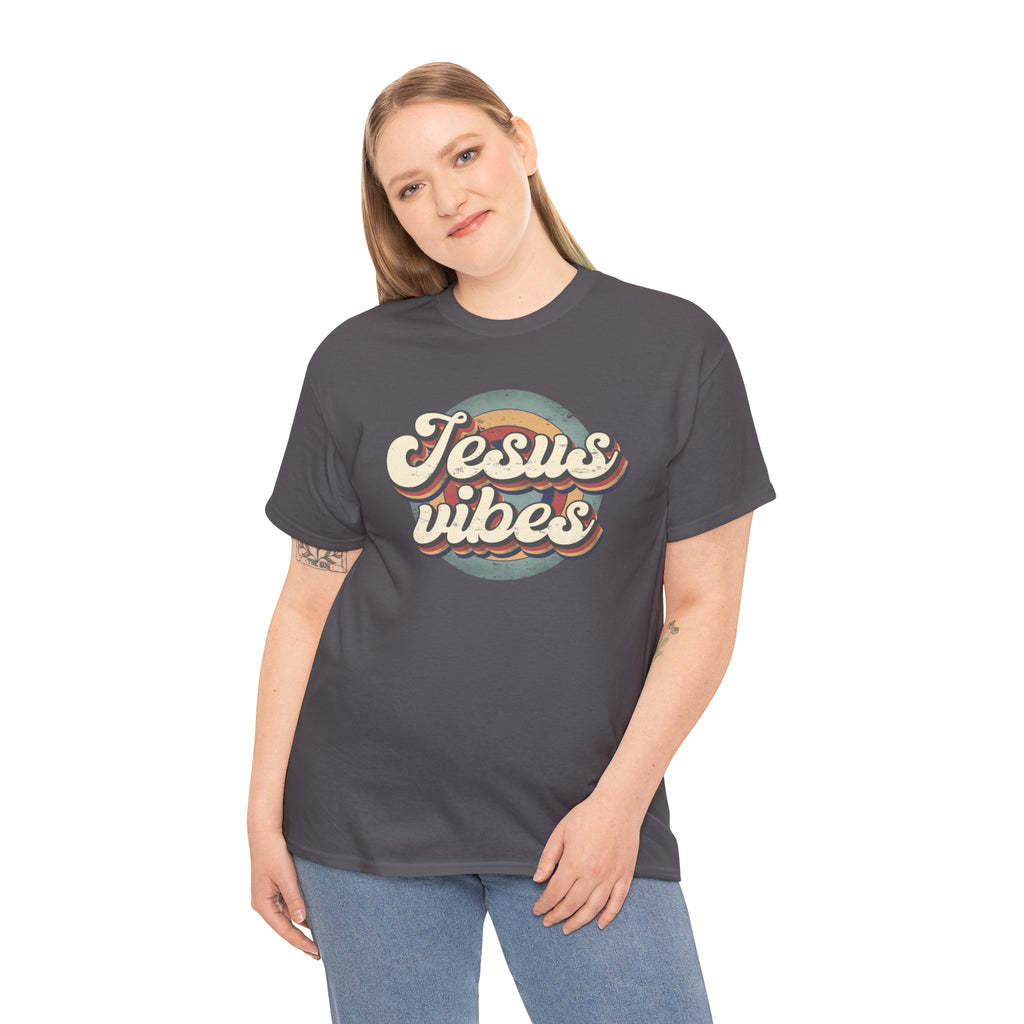 Jesus Vibes Front Only Unisex Heavy Cotton Tee