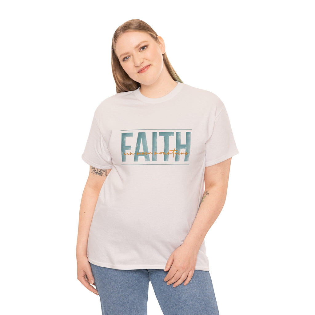 Faith Can Move Mountains Unisex Heavy Cotton Tee