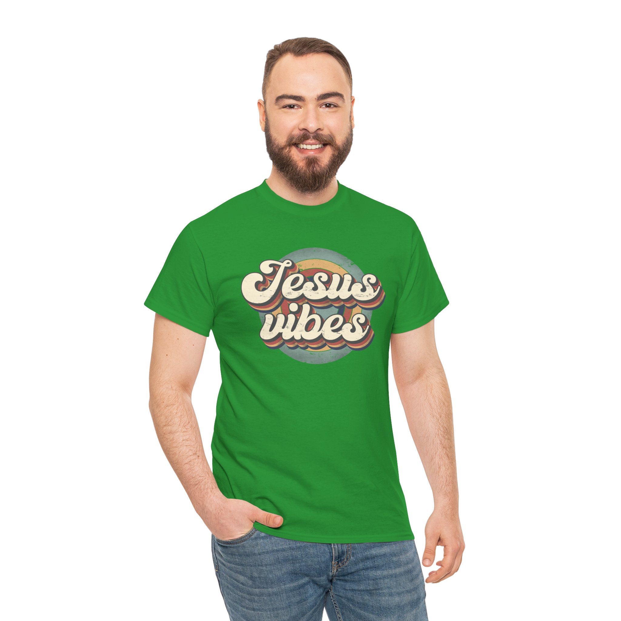 Jesus Vibes Front Only Unisex Heavy Cotton Tee