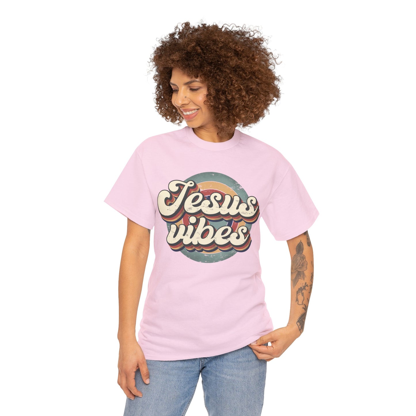 Jesus Vibes Front Only Unisex Heavy Cotton Tee