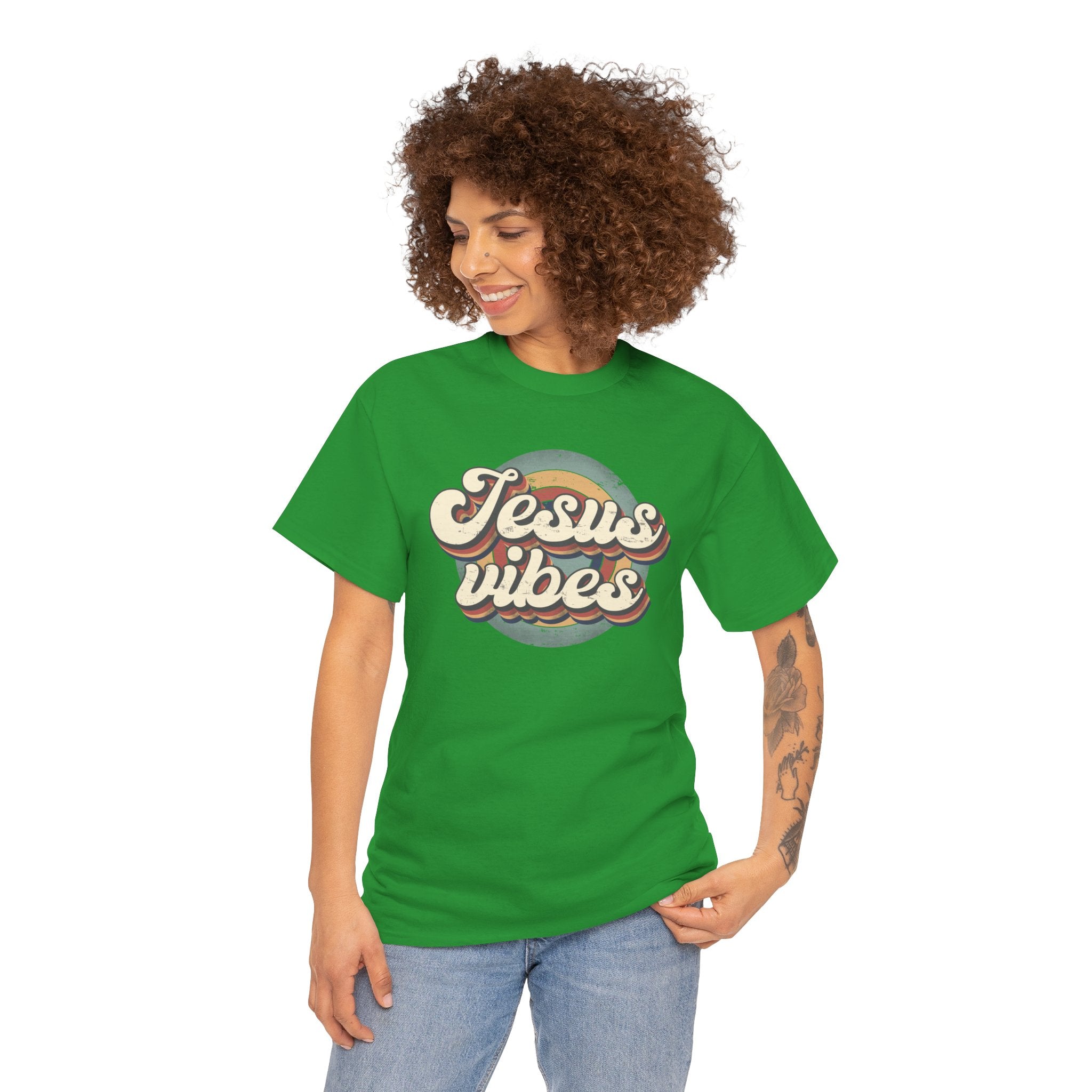 Jesus Vibes Front Only Unisex Heavy Cotton Tee