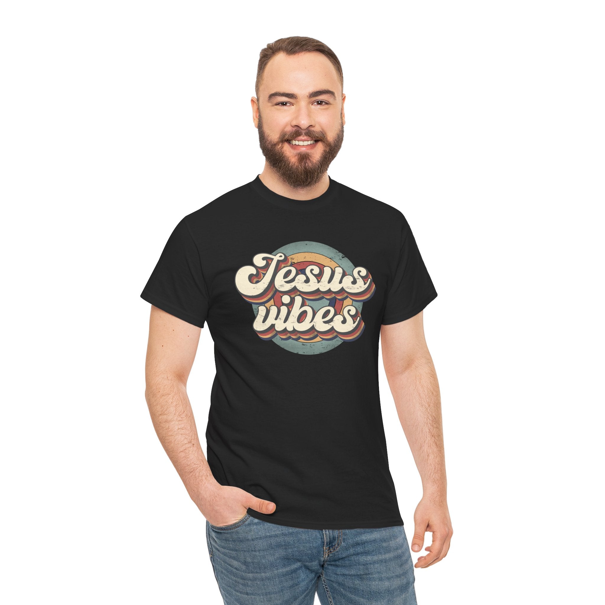 Jesus Vibes Front Only Unisex Heavy Cotton Tee