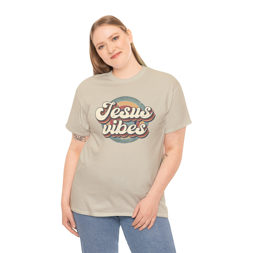 Jesus Vibes Front Only Unisex Heavy Cotton Tee