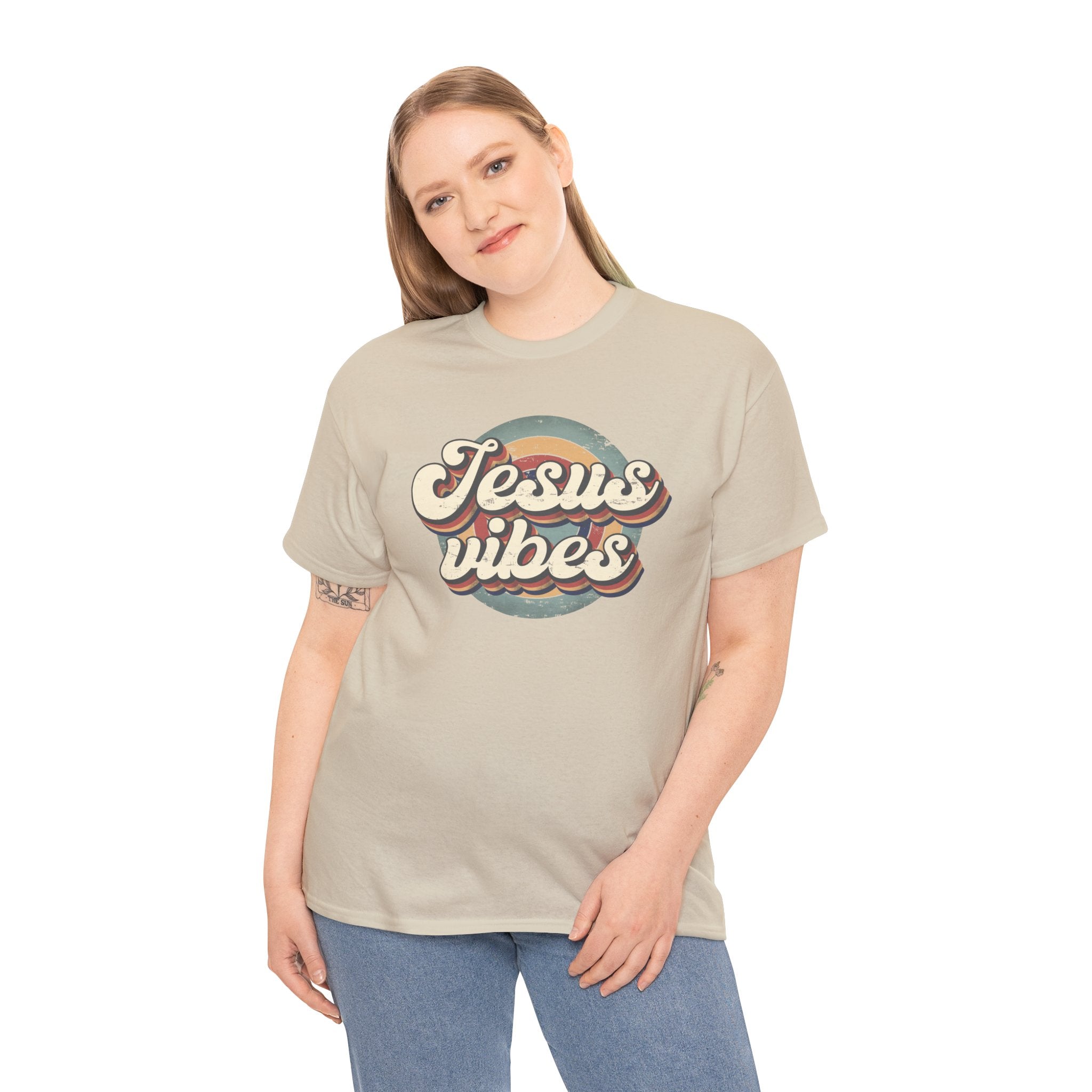Jesus Vibes Front Only Unisex Heavy Cotton Tee