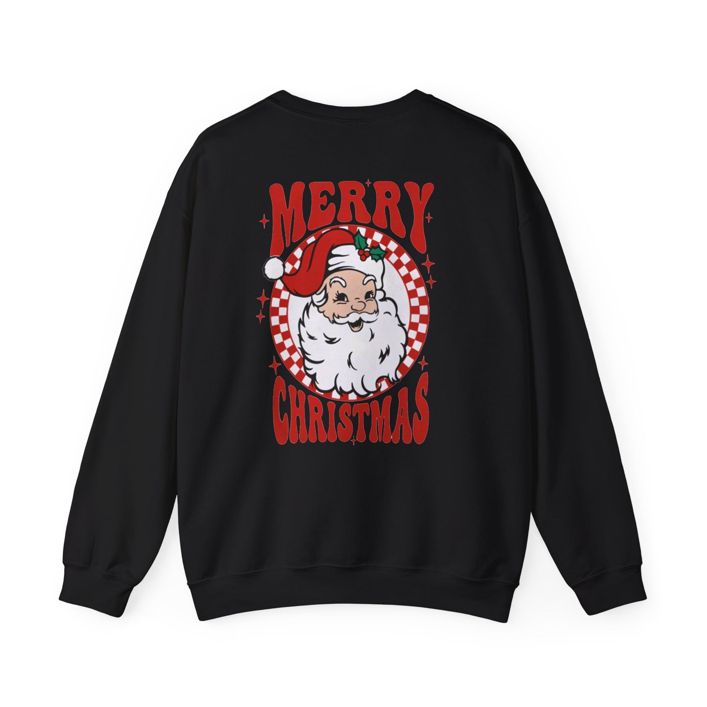 Checkered Santa Merry Christmas Sweatshirt