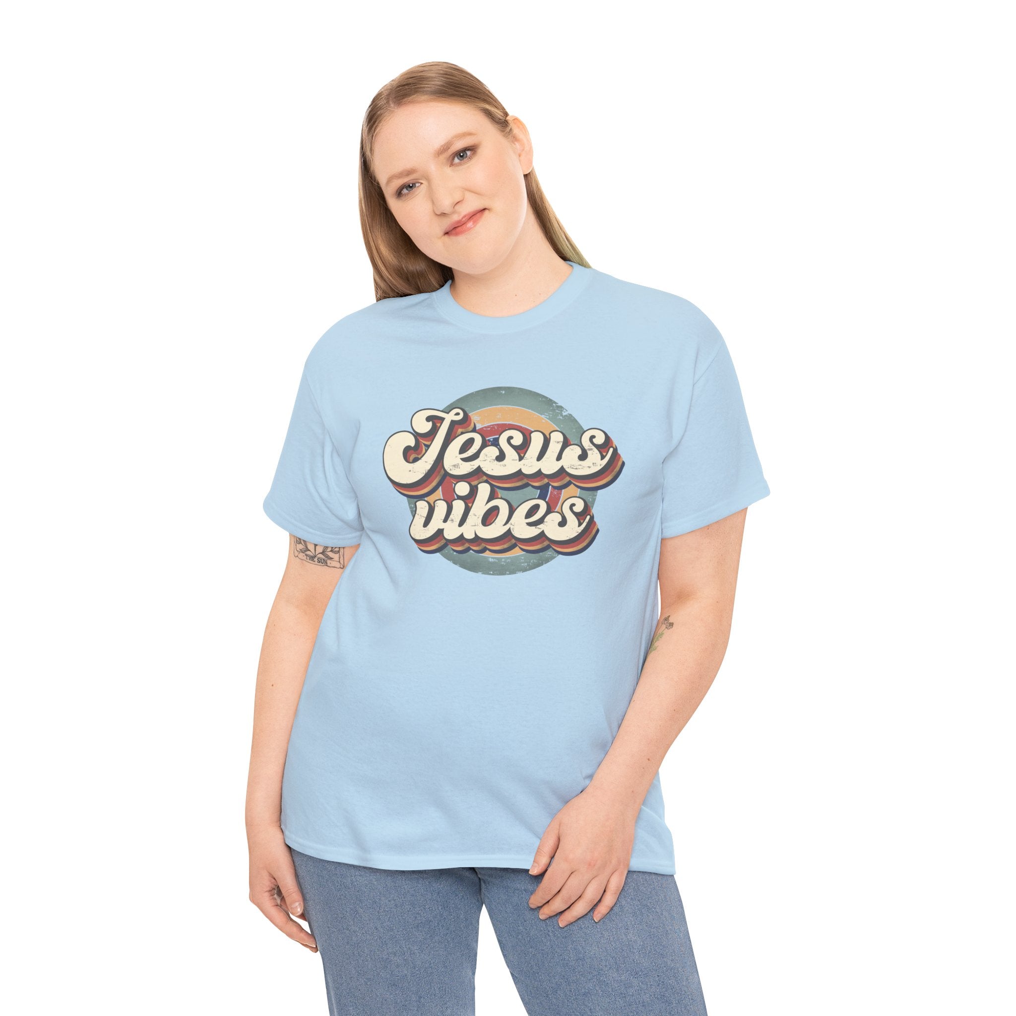 Jesus Vibes Front Only Unisex Heavy Cotton Tee
