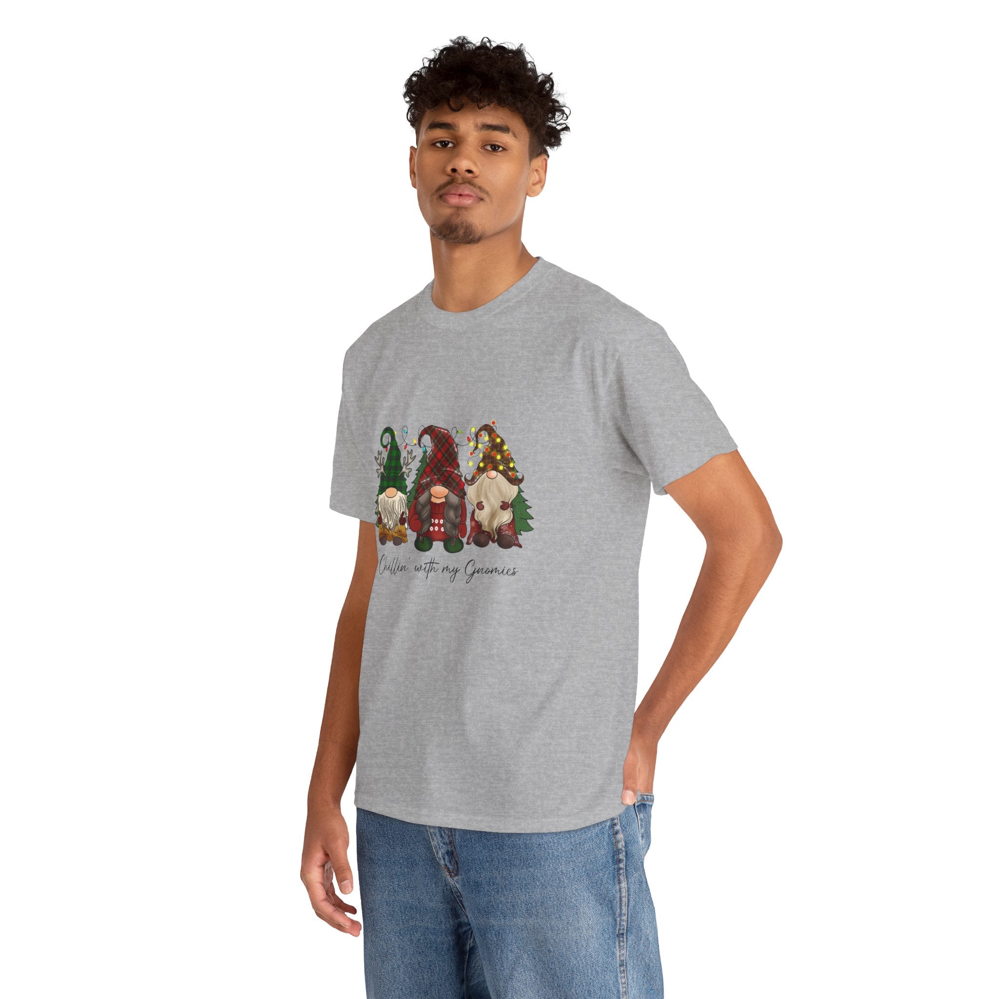 Chillin with my Gnomies Unisex Heavy Cotton Tee