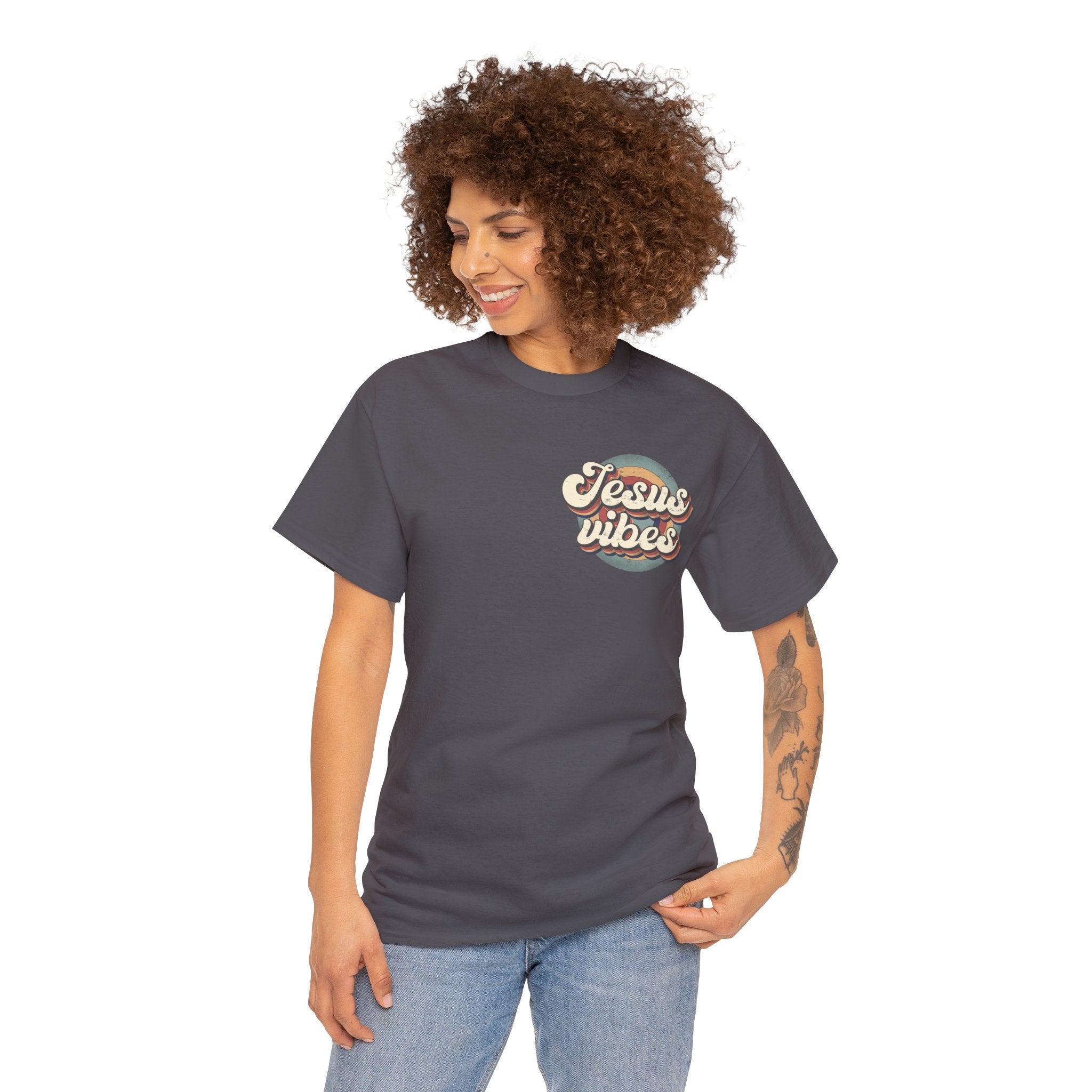 Jesus Vibes Front & Back Design Unisex Heavy Cotton Tee