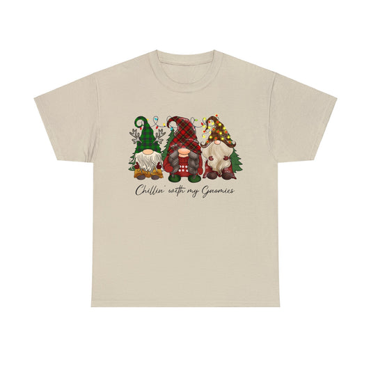 Chillin with my Gnomies Unisex Heavy Cotton Tee