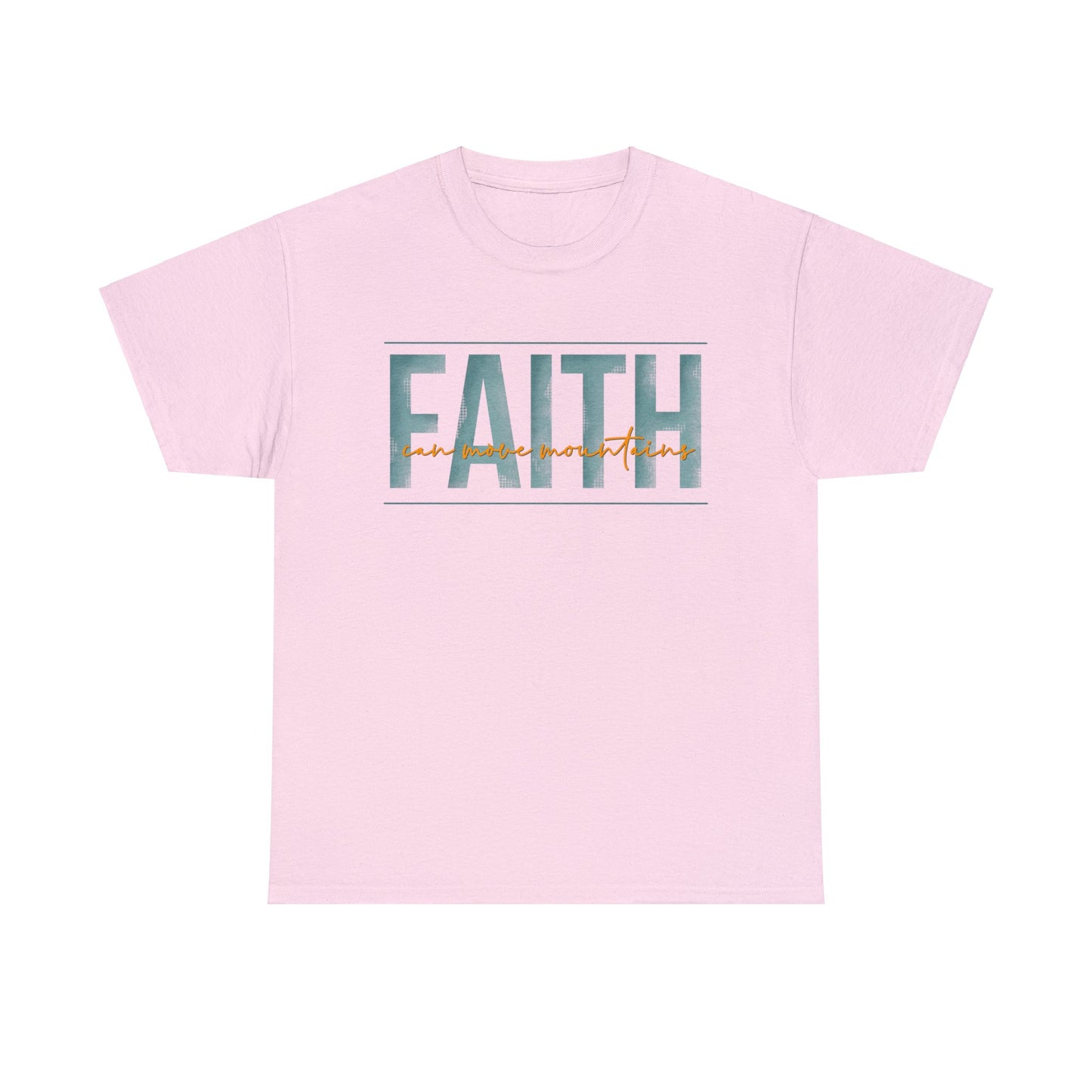 Faith Can Move Mountains Unisex Heavy Cotton Tee