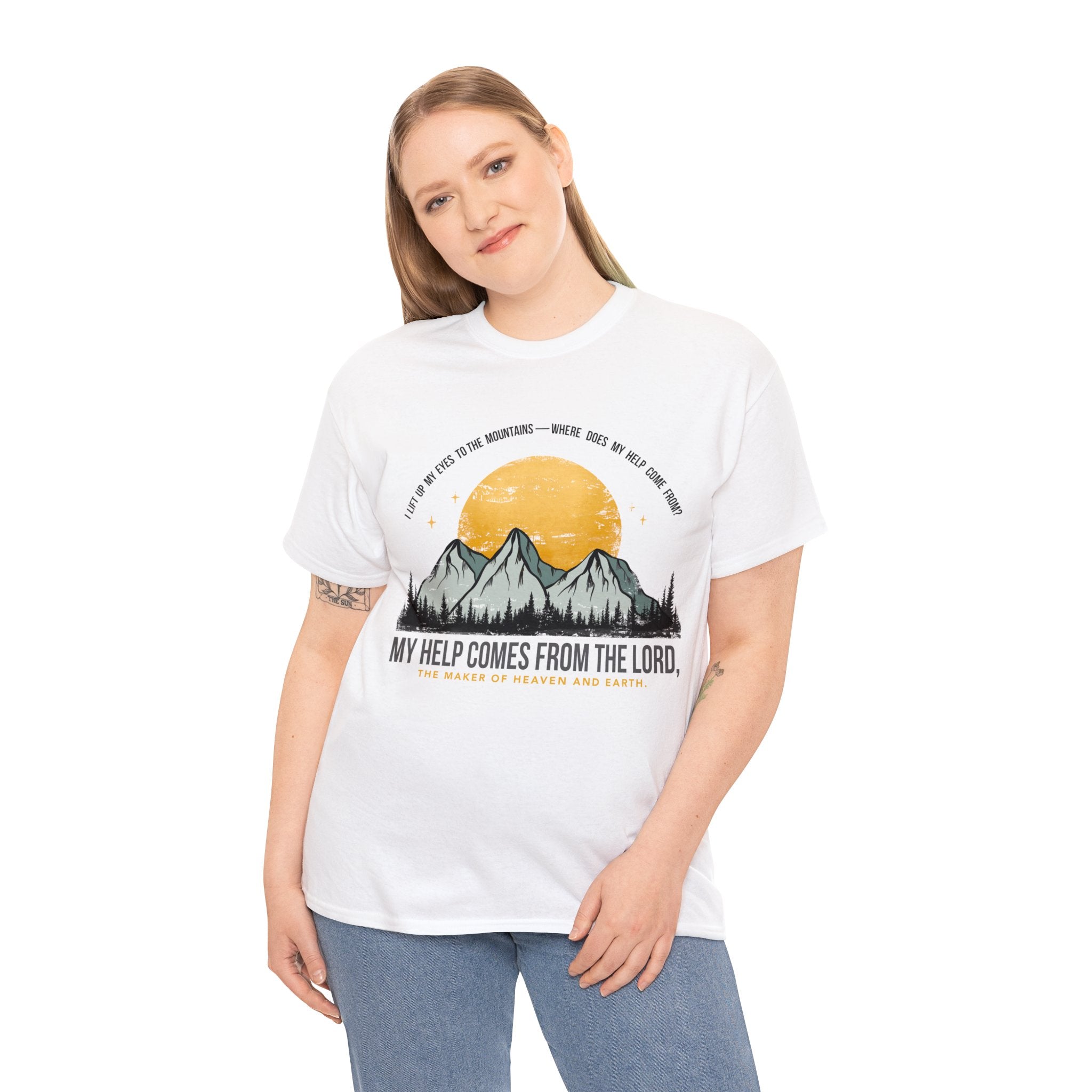 My Help Comes From The Lord Unisex Heavy Cotton Tee