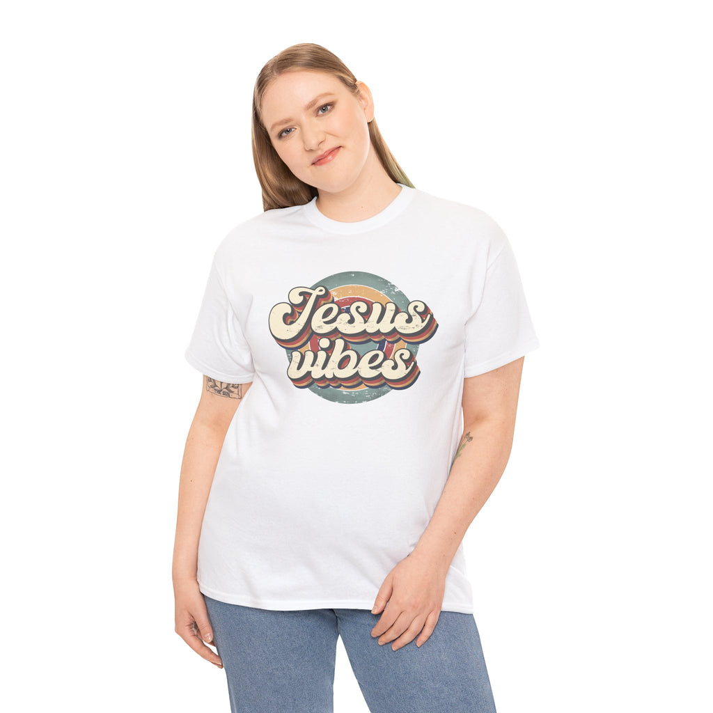 Jesus Vibes Front Only Unisex Heavy Cotton Tee
